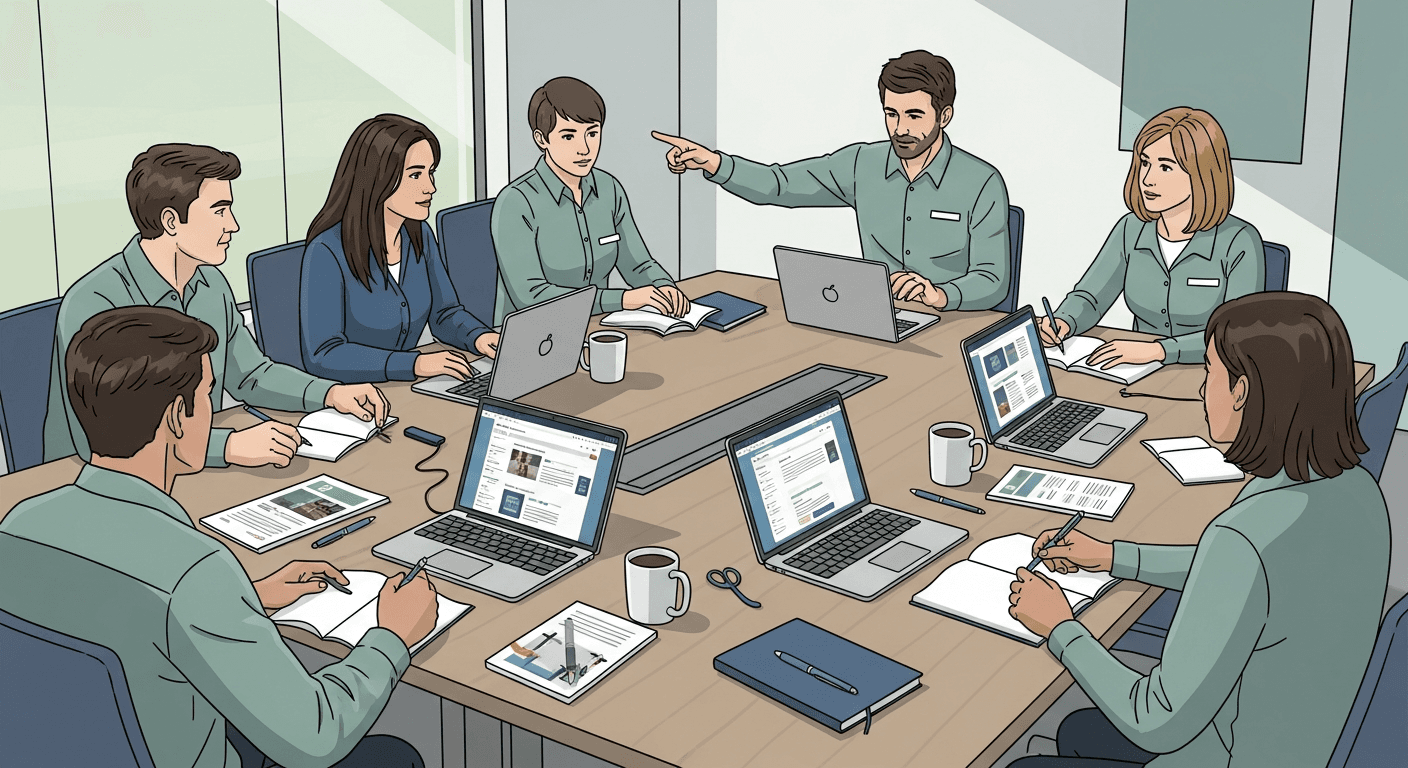 Training portal onboarding illustration