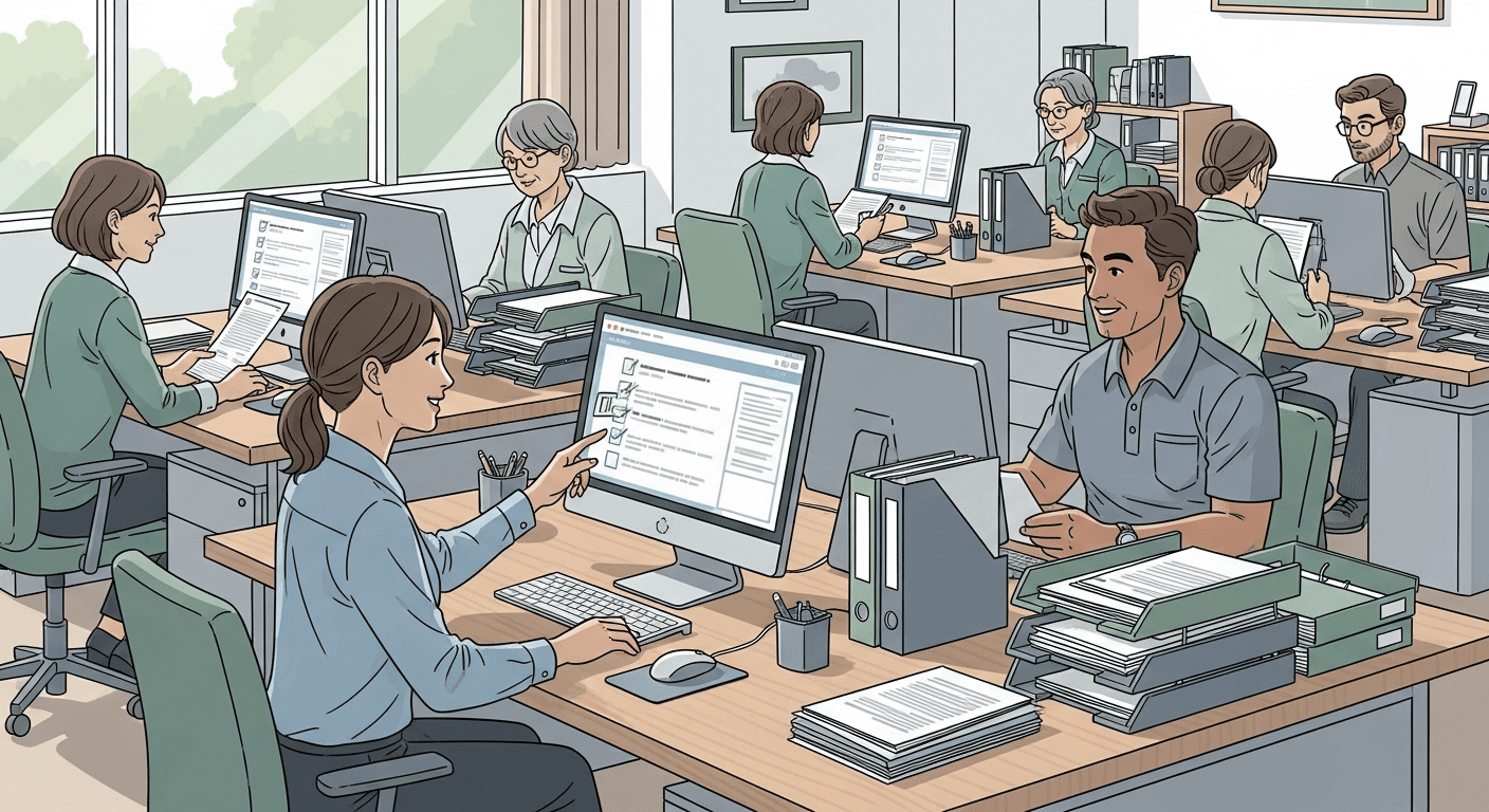 Submission portal review illustration